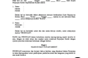 Surat Perjanjian Kredit Rumah BTN: Panduan Lengkap untuk Calon Debitur